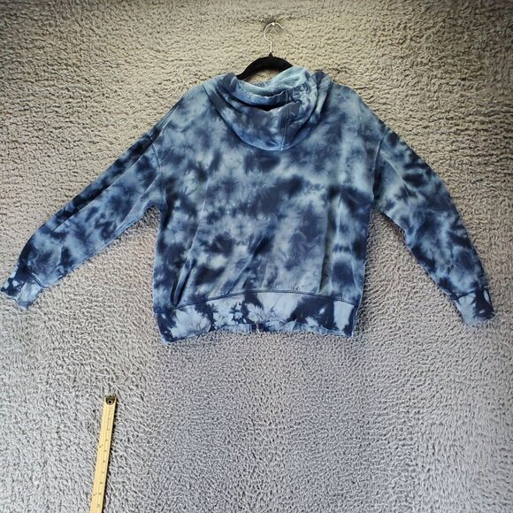Old Navy Jacket Womens Medium Blue Tie-Dye Easy Vintage Full-Zip Hoodie - Picture 8 of 9